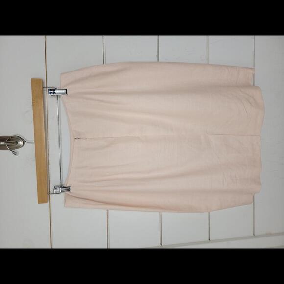 Valerie Stevens size 14 pale pink linen skirt. Knee length - Picture 2 of 4